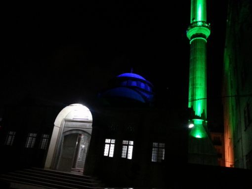 emir sultan camii led aydınlatma kubee ve minare aydınlatma
